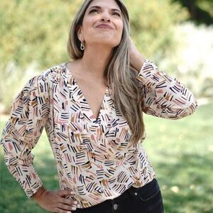 Cabi Marni Blouse New - Stylish long sleeve blouse